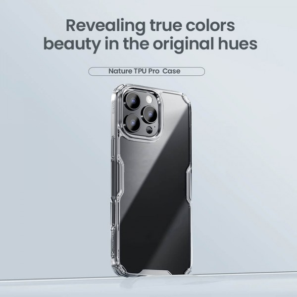 NILLKIN θήκη Nature TPU Pro για iPhone 16 Pro, διάφανη-μπλε - NILLKIN