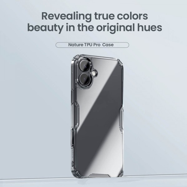 NILLKIN θήκη Nature TPU Pro για iPhone 16 Plus, διάφανη-μπλε - NILLKIN
