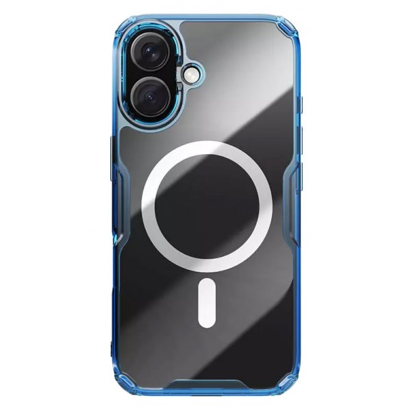 NILLKIN θήκη Nature TPU Pro Magnetic για iPhone 16, διάφανη-μπλε - NILLKIN