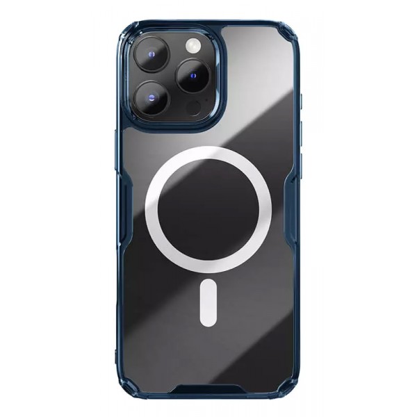 NILLKIN θήκη Nature TPU Pro Magnetic για iPhone 16 Pro, διάφανη-μπλε - NILLKIN