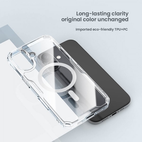 NILLKIN θήκη Nature TPU Pro Magnetic για iPhone 16 Plus, διάφανη