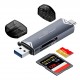 POWERTECH card reader PT-1343 για SD & micro SD, USB 3.2, 5Gbps, γκρι