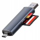 POWERTECH card reader PT-1343 για SD & micro SD, USB 3.2, 5Gbps, γκρι