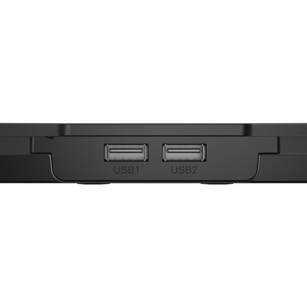 POWERTECH βάση & ψύξη laptop PT-1346, έως 15.6", 2x 125mm LED fan, μαύρη