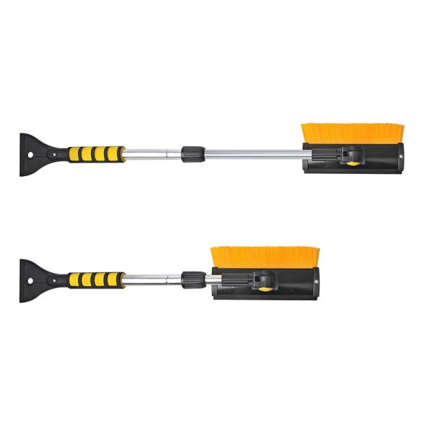 PROPLUS βούρτσα με ξύστρα πάγου 630549, τηλεσκοπική έως 72cm, κίτρινη/μαύρη
