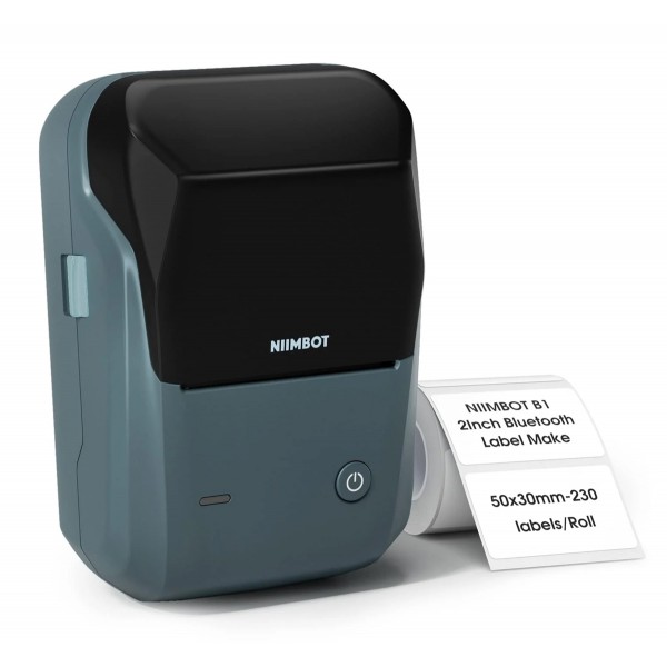 NIIMBOT smart θερμικός εκτυπωτής ετικετών B1, 203dpi, Bluetooth, μπλε - NIIMBOT