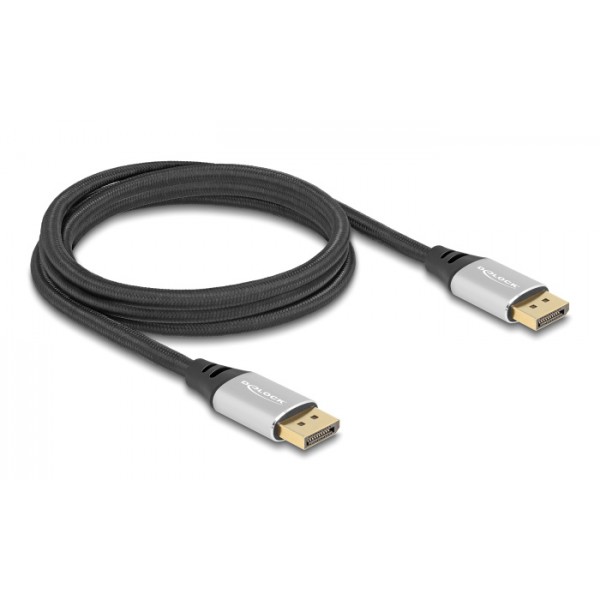 DELOCK καλώδιο DisplayPort 2.1 80634, 16K/60Hz, 40 Gbps, 2m, μαύρο - Περιφερειακά