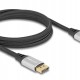 DELOCK καλώδιο DisplayPort 2.1 80634, 16K/60Hz, 40 Gbps, 2m, μαύρο DELOCK καλώδιο DisplayPort 2.1 80634, 16K/60Hz, 40 Gbps, 2m, μαύρο