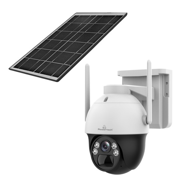 POWERTECH smart ηλιακή κάμερα PT-1341, 4MP, WiFi, PTZ, SD, IP66 - Smart Κάμερες