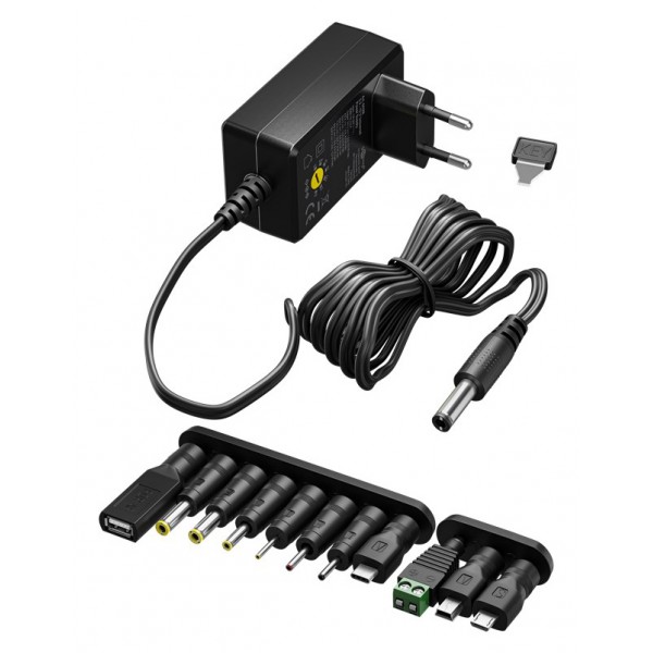 GOOBAY επιτοίχιος φορτιστής 74436, 5V-15V, 36W, 12 tips - Φορτιστές AC/DC- USB