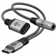 GOOBAY αντάπτορας USB-C σε 3.5mm & USB-C 74524, 60W, 480Mbps, γκρι