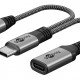 GOOBAY αντάπτορας USB-C σε 3.5mm & USB-C 74524, 60W, 480Mbps, γκρι