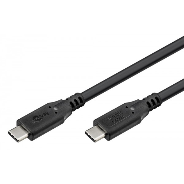 GOOBAY καλώδιο USB-C 74185, USB4, 240W, 40Gbps, 8K/60Hz, 1.8m, μαύρο - USB-C (Type-C)