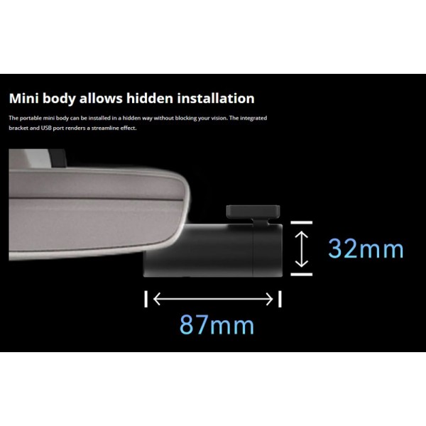 DDPAI smart κάμερα αυτοκινήτου MINI Pro, 1296p, WiFi