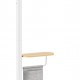 BRATECK βάση τηλεόρασης δαπέδου FS54-22T-02W, 17-43", έως 15kg, με ράφι & ροδάκια
