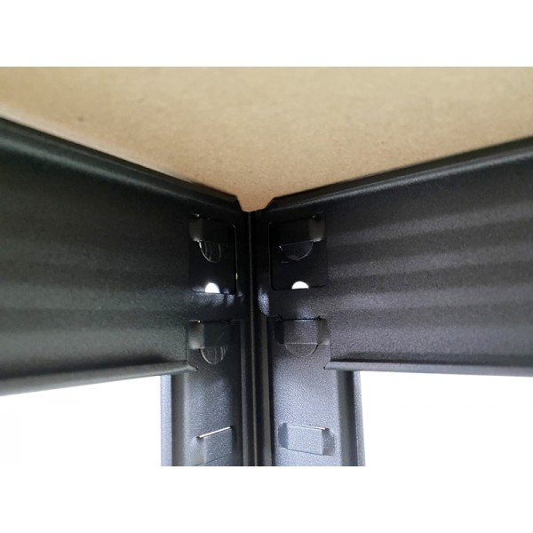 HOME USE μεταλλική ραφιέρα HUH-0199 με 5 ράφια, 90x40x180cm, μαύρη