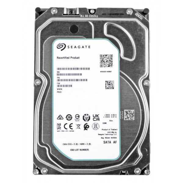 SEAGATE σκληρός δίσκος Exos 5E8 3.5", 8TB, 5400RPM, 256MB, 6Gb/s, FR - Νέα & Ref PC