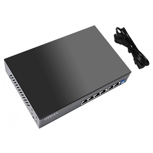 HIMAX PoE switch PS1402E-L, 4x Ethernet PoE & 2x Ethernet θύρες, έως 100Mbps