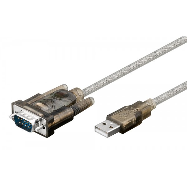 GOOBAY καλώδιο USB σε RS-232 68875, 1 Mbit/s, 1.5m, διάφανο - GOOBAY