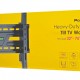 POWERTECH επιτοίχια βάση τηλεόρασης PT-1372, 32-75", έως 75kg, ρυθμιζόμενη κλίση