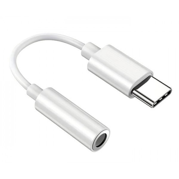 POWERTECH αντάπτορας USB-C σε 3.5mm CAB-UC088, λευκός - USB-C (Type-C)