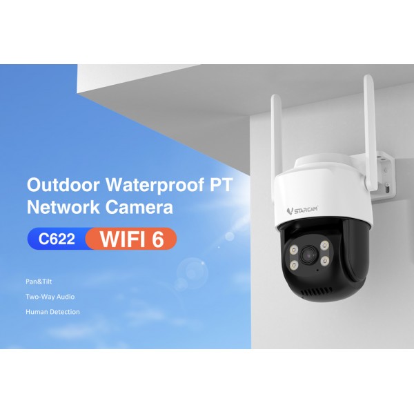 VSTARCAM smart κάμερα C622, 2MP, WiFi, PTZ, SD, IP66 - Smart Κάμερες