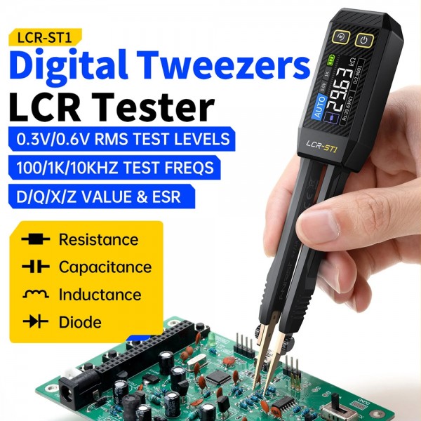 FNIRSI ψηφιακό LCR/SMD/ESR tester LCR-ST1, επαναφορτιζόμενο - Μηχανήματα - Πολύμετρα