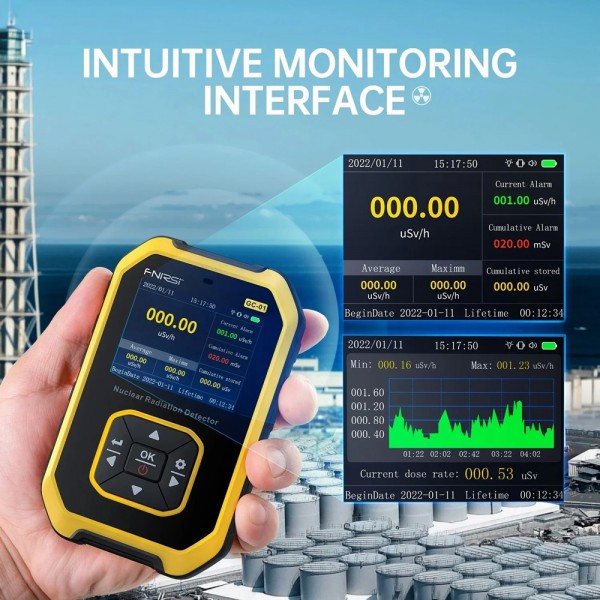 FNIRSI ψηφιακός μετρητής ακτινοβολίας GC-01, β/γ/Χ ακτίνες, επαναφορτιζόμενος - Μηχανήματα - Πολύμετρα