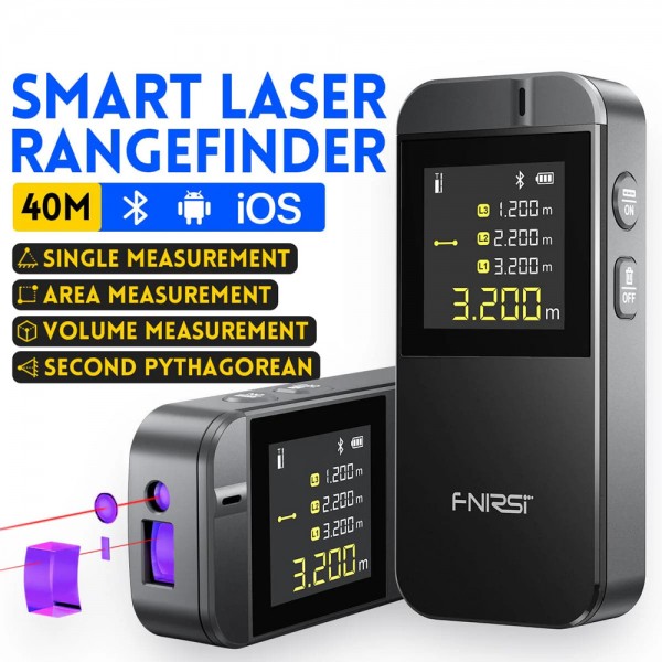 FNIRSI laser μετρητής απόστασης IR40, επαναφορτιζόμενος, 40m - Μηχανήματα - Πολύμετρα