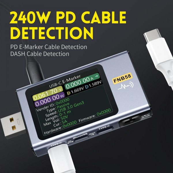 FNIRSI USB tester φόρτισης FNB58 - Μηχανήματα - Πολύμετρα