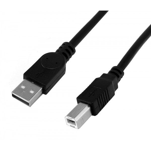 POWERTECH καλώδιο USB σε USB Type Β CAB-U159, 480Mbps, 1.5m, μαύρο, 10τμχ - USB