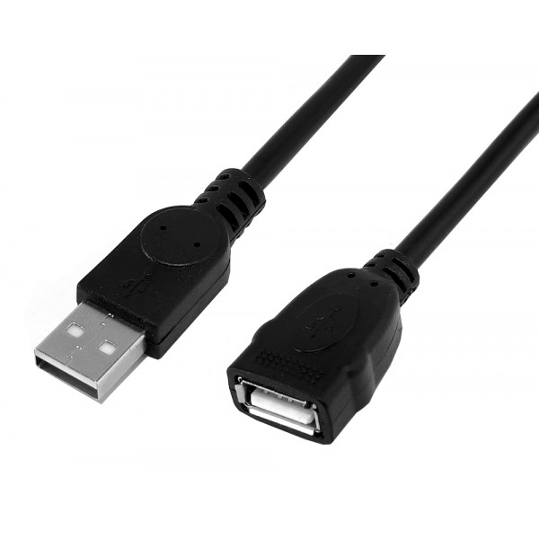 POWERTECH καλώδιο προέκτασης USB CAB-U160, 480Mbps, 1.5m, μαύρο, 10τμχ - USB