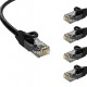 POWERTECH καλώδιο δικτύου CAB-N403-5, Cat 6 U/UTP, CCA, 250Hz, 1m, μαύρο, 5τμχ
