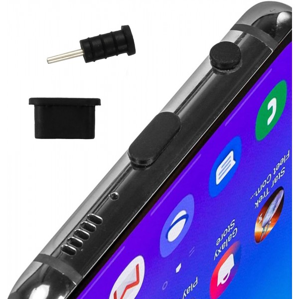 Σετ καλύμματα προστασίας για θύρα USB-C & 3.5mm AK327, μαύρο, 10τμχ - USB-C (Type-C)