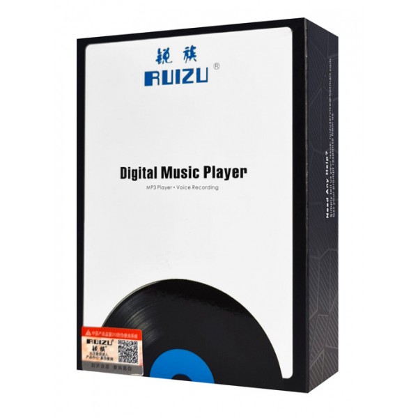 RUIZU MP3 player C1 με οθόνη αφής 2.4", 64GB, ελληνικό μενού, μαύρο