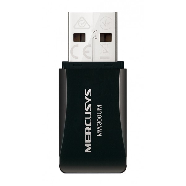 MERCUSYS ασύρματος USB αντάπτορας δικτύου MW300UM, 300Mbps, Ver 4.0 - Κάρτες Δικτύου - USB Dongles