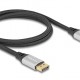DELOCK καλώδιο DisplayPort 2.1 80633, 16K/60Hz, 40 Gbps, 1m, μαύρο