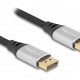 DELOCK καλώδιο DisplayPort 2.1 80633, 16K/60Hz, 40 Gbps, 1m, μαύρο