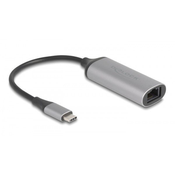 DELOCK αντάπτορας δικτύου 81570, USB-C, 5Gbps Ethernet, ασημί - Κάρτες Δικτύου - USB Dongles