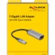 DELOCK αντάπτορας δικτύου 81571, USB, 5Gbps Ethernet, ασημί