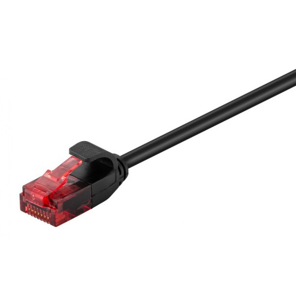 GOOBAY καλώδιο δικτύου 71547, CAT 6 U/UTP, slim, copper, 250MHz, 0.15m, μαύρο - Δίκτυο