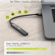 GOOBAY USB hub 74456, 4x θυρών, USB 3.2, 5Gbps, USB σύνδεση, γκρι