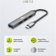 GOOBAY USB hub 74457, 4x θυρών, USB 3.2, 5Gbps, USB-C σύνδεση, γκρι