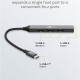 GOOBAY USB hub 74457, 4x θυρών, USB 3.2, 5Gbps, USB-C σύνδεση, γκρι