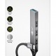 GOOBAY USB hub 74457, 4x θυρών, USB 3.2, 5Gbps, USB-C σύνδεση, γκρι