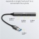GOOBAY USB hub 74458, 4x θυρών, USB 3.2, 5Gbps, USB σύνδεση, γκρι