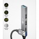 GOOBAY USB hub 74458, 4x θυρών, USB 3.2, 5Gbps, USB σύνδεση, γκρι