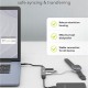 GOOBAY USB hub 74459, 4x θυρών, USB 3.2, 5Gbps, USB-C σύνδεση, γκρι