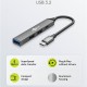 GOOBAY USB hub 74459, 4x θυρών, USB 3.2, 5Gbps, USB-C σύνδεση, γκρι