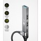GOOBAY USB hub 74459, 4x θυρών, USB 3.2, 5Gbps, USB-C σύνδεση, γκρι